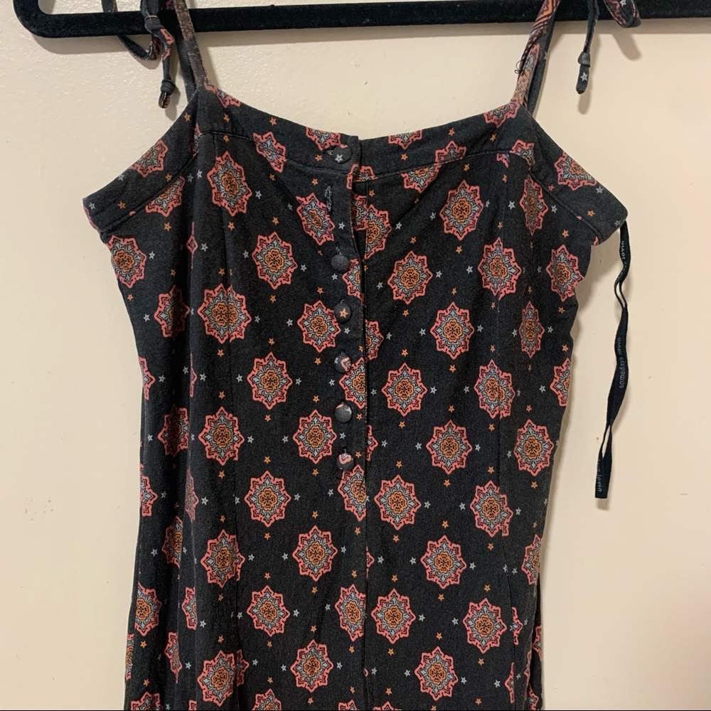Some Days Lovin Tie Patterned Romper
